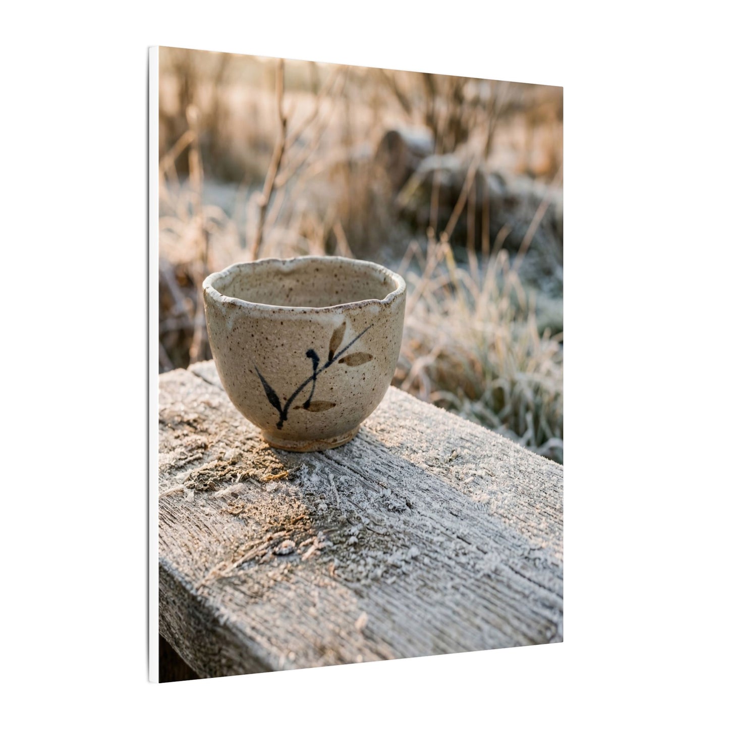 Golden Hour Ceramic Bowl Canvas Art - Japandi Ma