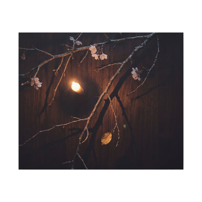 Datsuzoku Cherry Blossom Canvas Art - Dark Japandi Moody Minimal