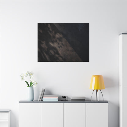 Shadow Play Winter Canvas Art | Dark Japandi Moody Design