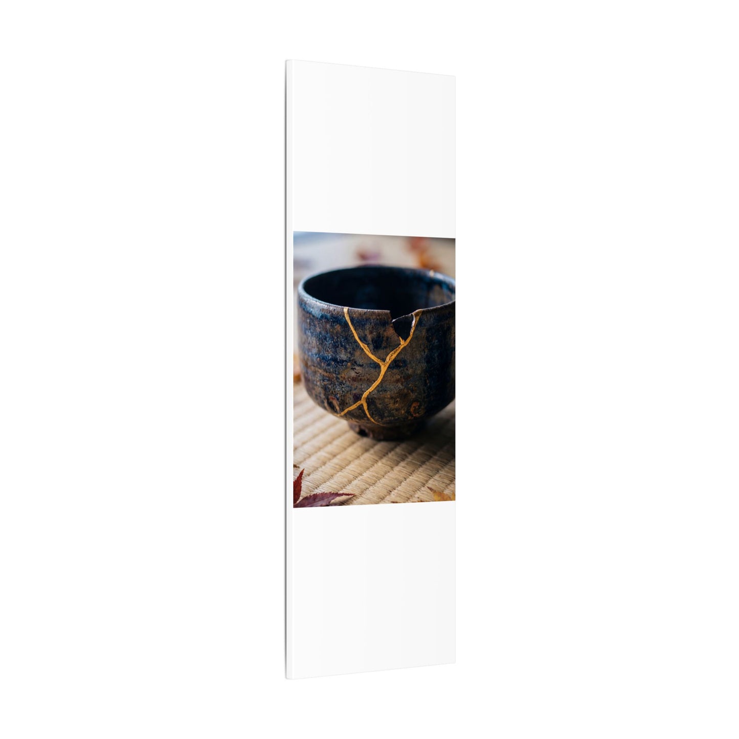 Tea Ceremony Autumn Canvas Art | Kintsugi Healing Design