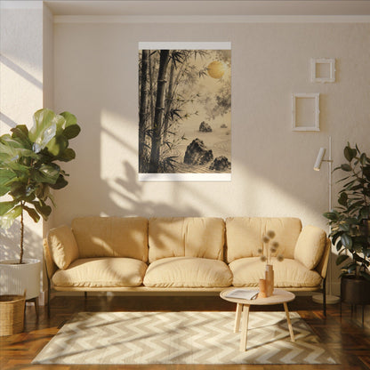 Peaceful Bamboo Grove Canvas Art - Karesansui Zen