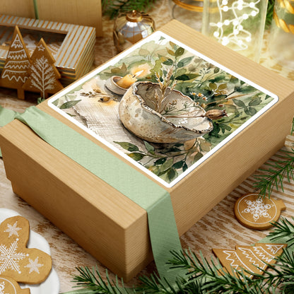 Japandi Ceramic Bowl in Candlelight | Watercolor Sticker