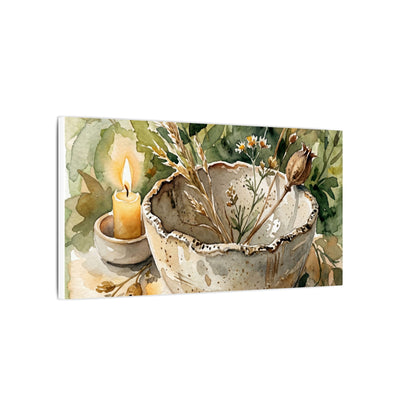 Ceramic Bowl Summer Canvas Art | Japandi Elegant Design