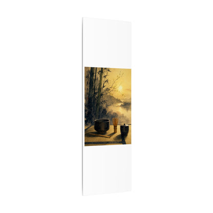 Tea Ceremony Sumi E Canvas Art | Contemplative Zen Art