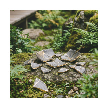 Summer Broken Pottery Gold Repair Canvas Art | Resilient Decor