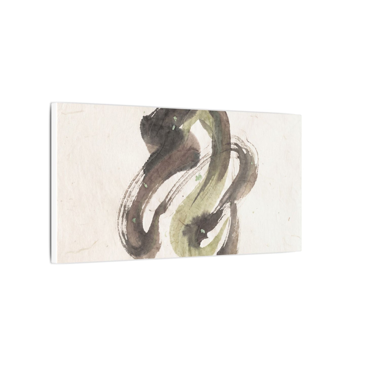 Ink Brushstroke Canvas Art | Spring Japandi Japanese Pattern Art