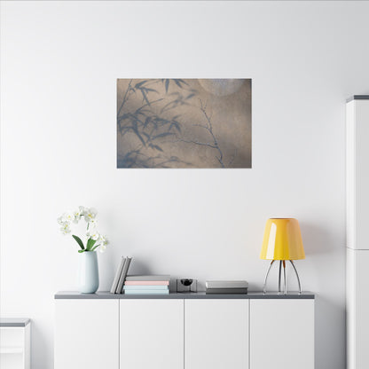 Shadow Play Canvas Art | Winter Japandi Japanese Pattern Art