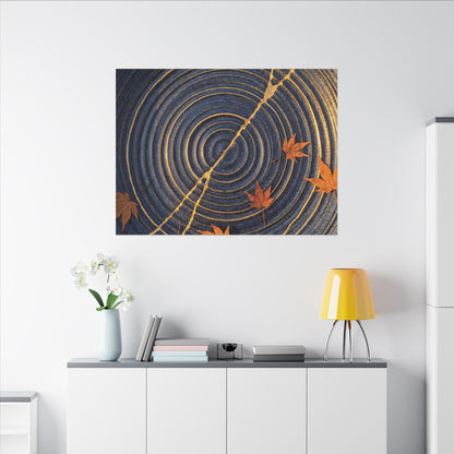 Water Ripple Gold Repair Canvas Art | Healing Kintsugi Art