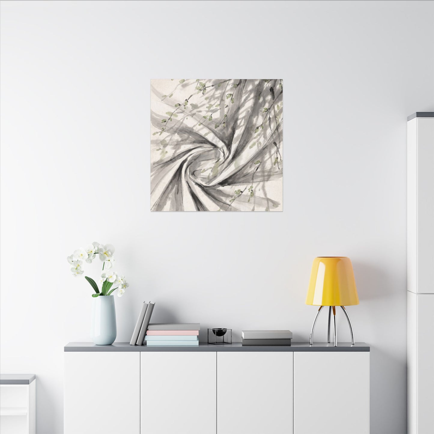 Silk Drape Spring Canvas Art | Zen Contemplative Design
