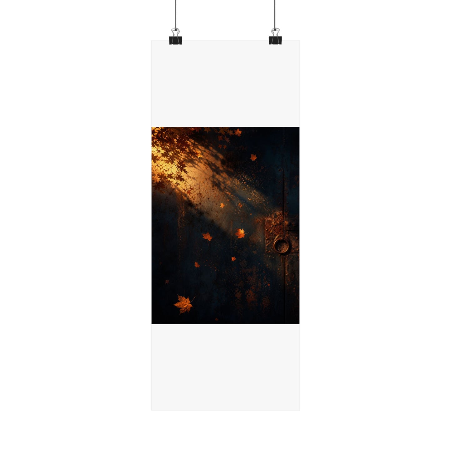 Rust Patina Wall Art Print | Autumn Dark Japandi Shadow Zen Art