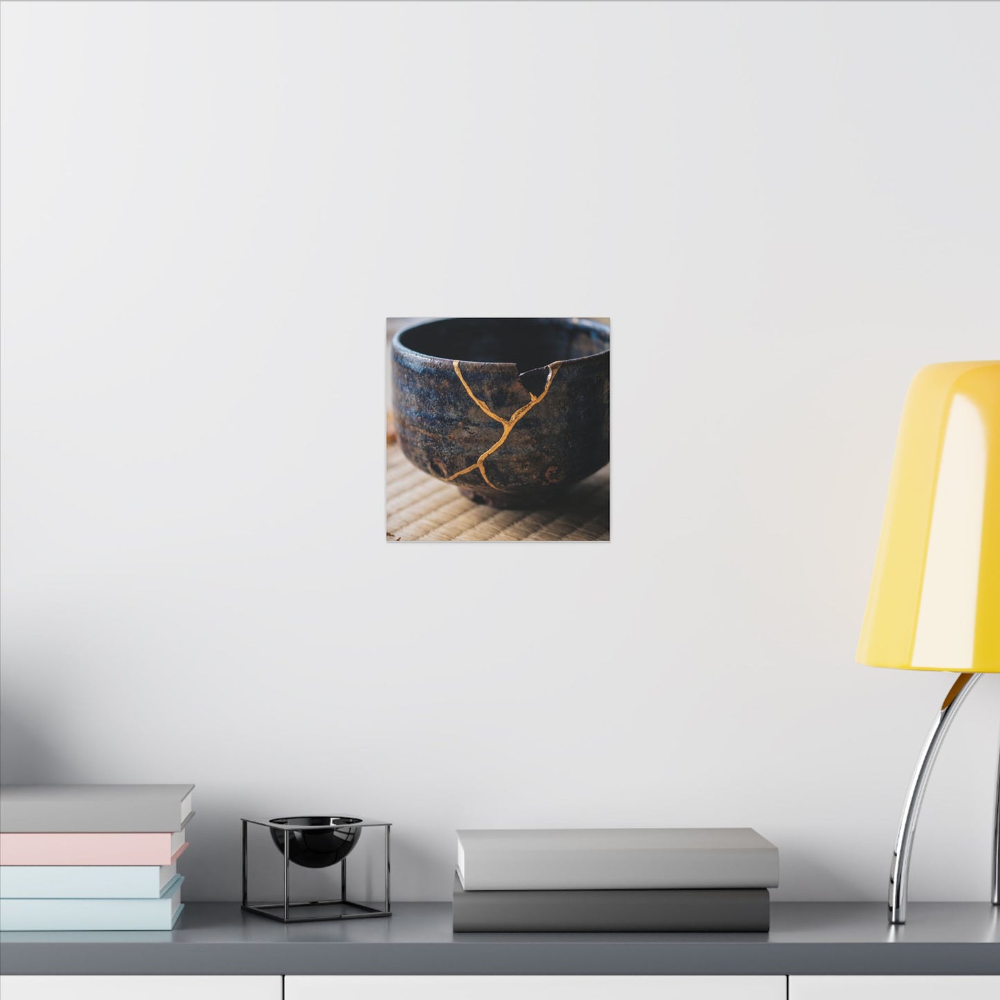 Tea Ceremony Autumn Canvas Art | Kintsugi Healing Design