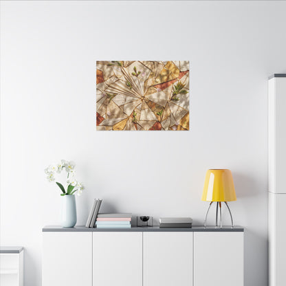 Resilient Paper Fold Canvas Art - Gold Repair Kintsugi
