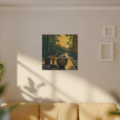 Ma Tea Ceremony Canvas Art - Zen Ukiyo E Inspired