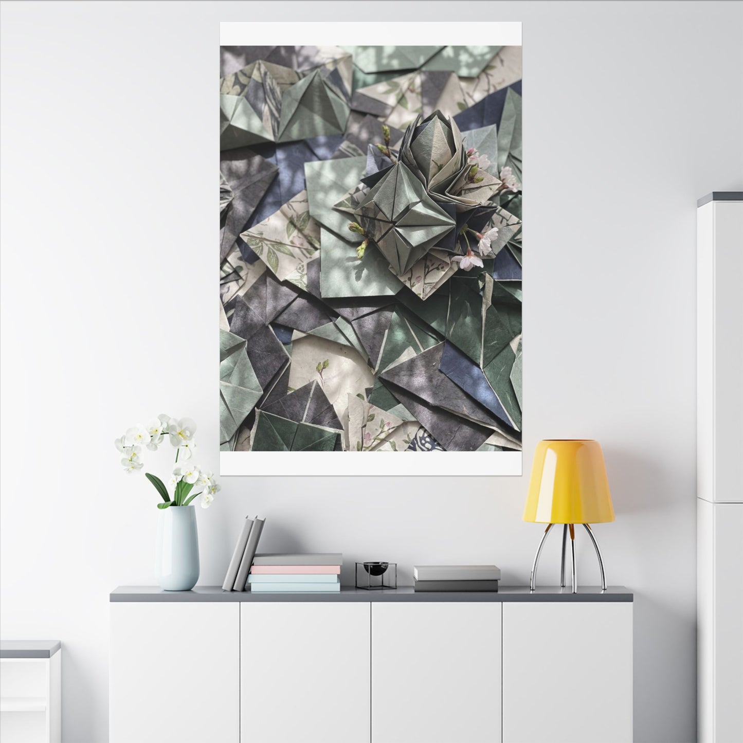 Shibui Paper Fold Canvas Art - Japandi Japanese Pattern