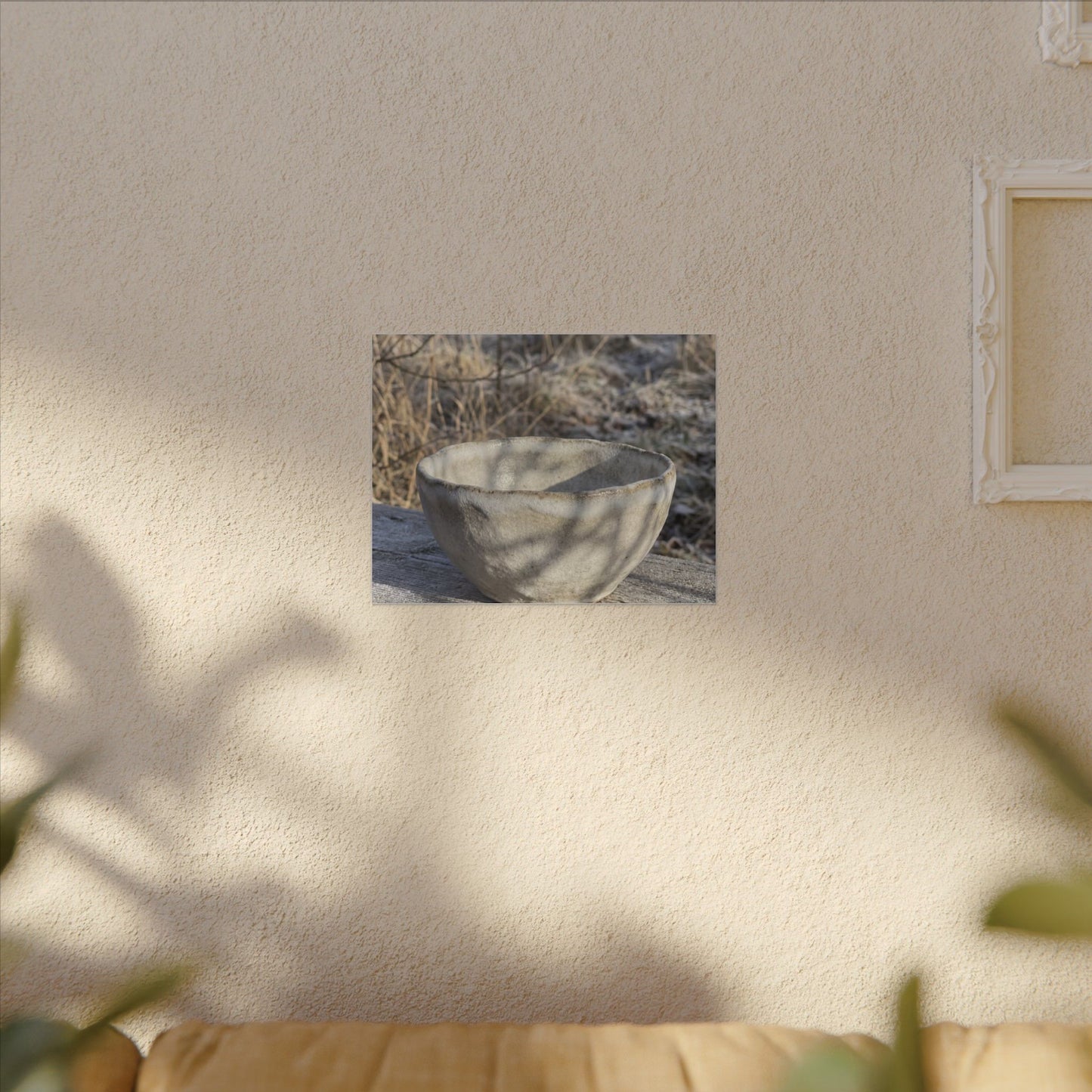Dappled Ceramic Bowl Canvas Art - Japandi Fukinsei