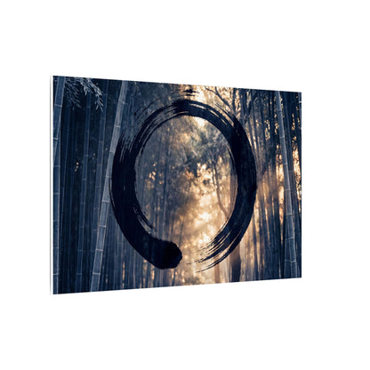 Bamboo Grove Canvas Art | Winter Zen Enso Art