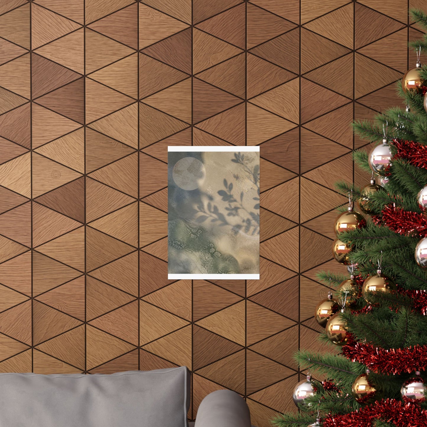 Winter Shadow Play Texture Wall Art Print | Cozy Decor