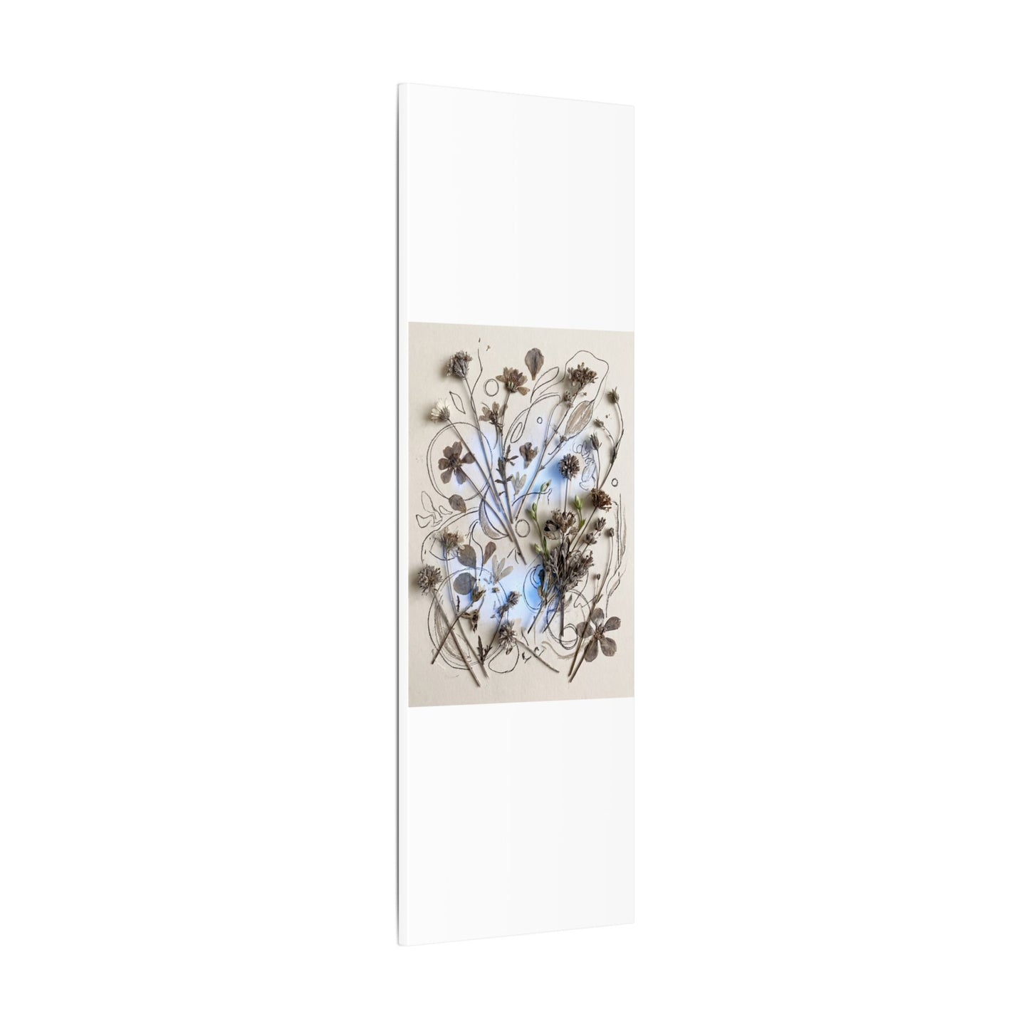 Dried Flowers Minimal Line Canvas Art | Elegant Japandi Art