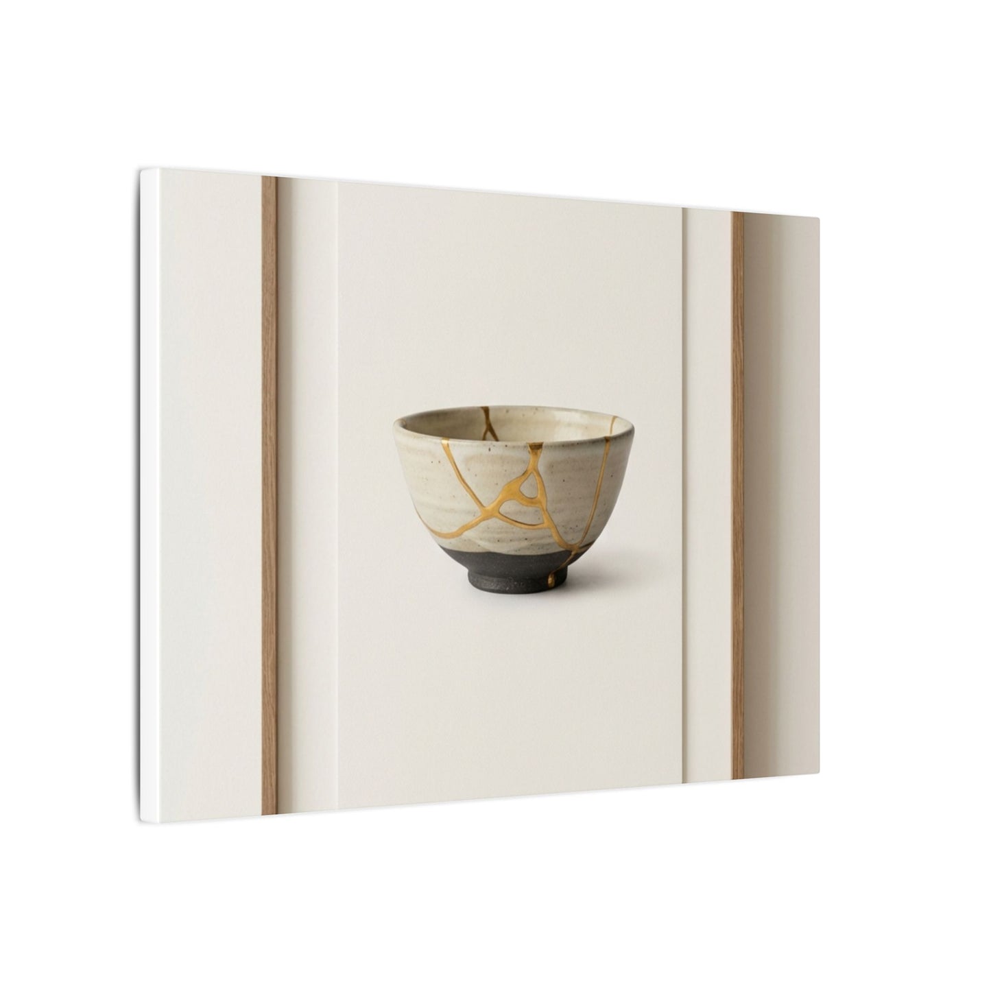 Kintsugi Charcoal Canvas Art