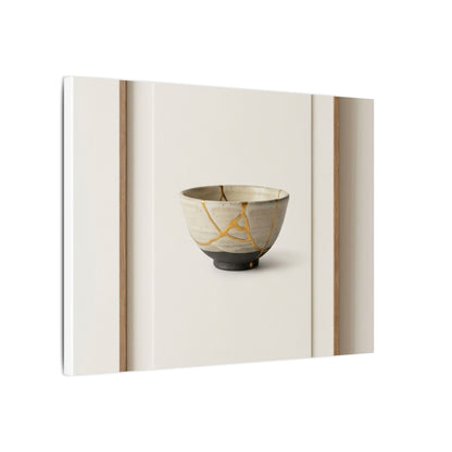 Kintsugi Charcoal Canvas Art