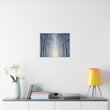 Bamboo Grove Canvas Art | Winter Zen Ukiyo E Inspired Art