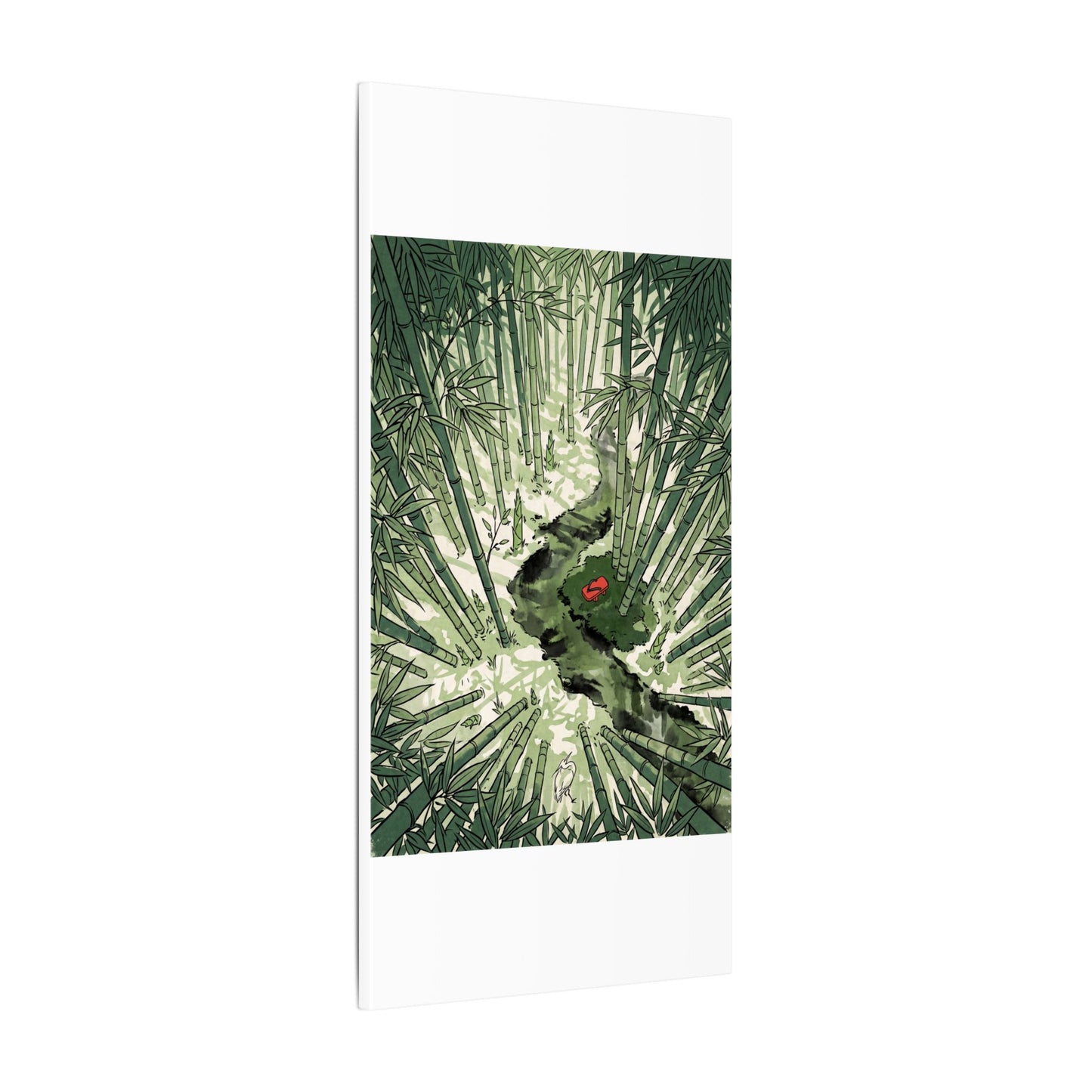 Peaceful Bamboo Grove Canvas Art - Ukiyo E Inspired Zen
