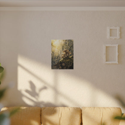 Wild Mushrooms Canvas Art | Spring Japandi Watercolor Art