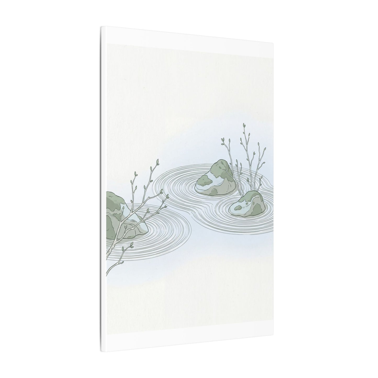 Moonlight Rock Garden Canvas Art - Japandi Ma