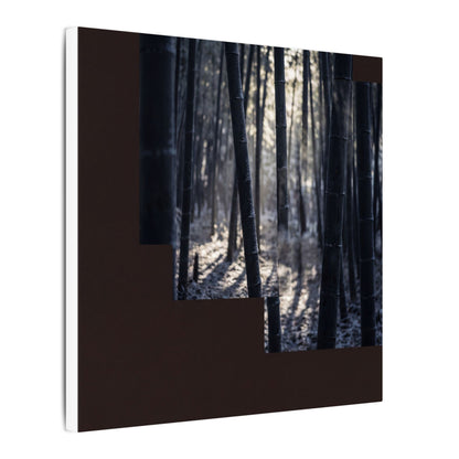 Bamboo Grove Canvas Art | Winter Dark Japandi Moody Minimal Art