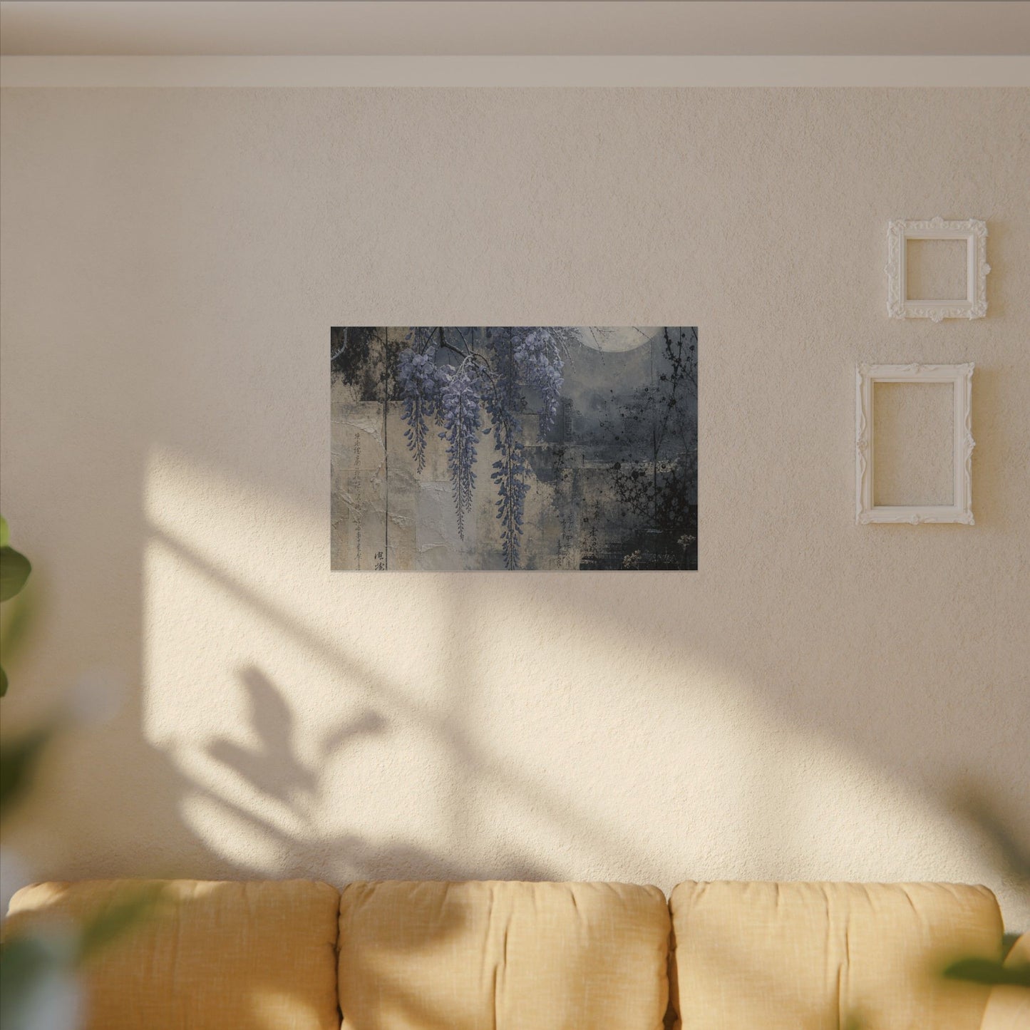 Winter Wisteria Texture Canvas Art | Elegant Decor