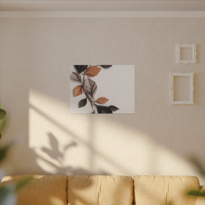 Paper Fold Autumn Canvas Art | Japandi Earthy Design