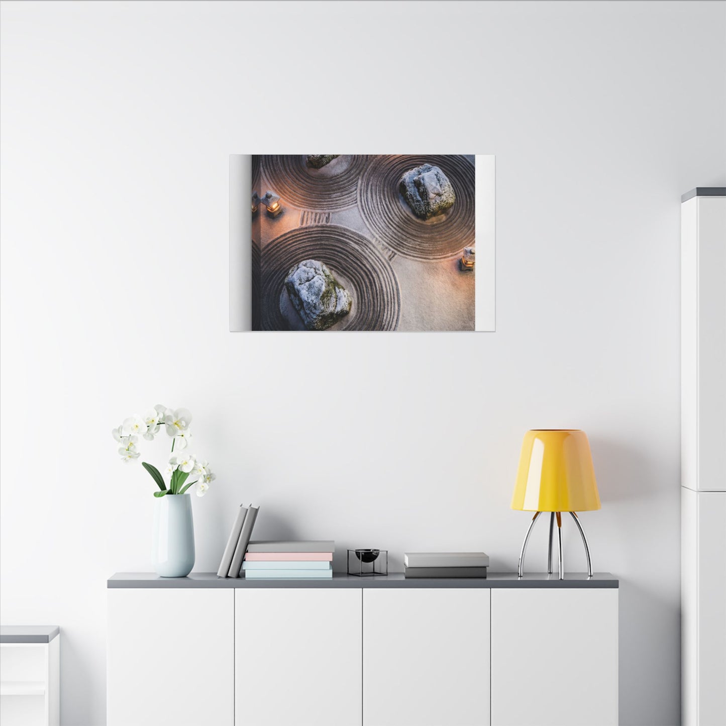 Candlelight Rock Garden Canvas Art - Japandi Ma