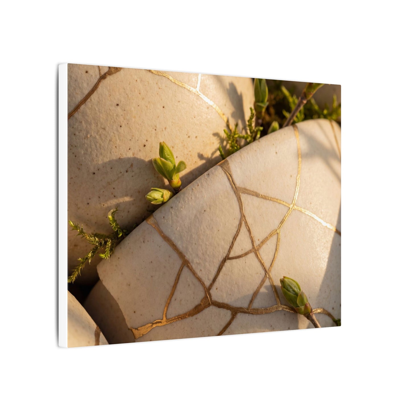 Spring Broken Pottery Gold Vein Canvas Art | Beautiful Decor