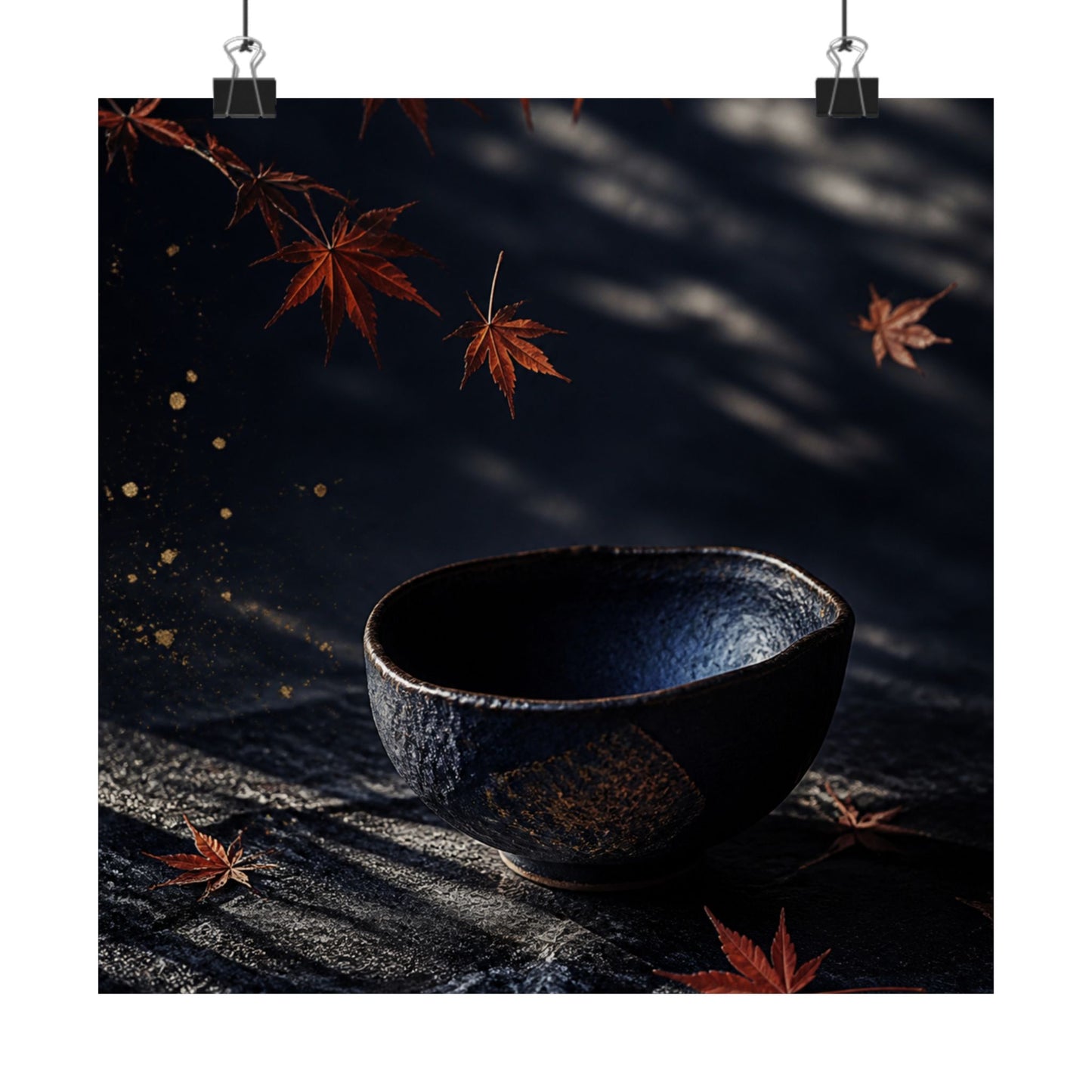 Datsuzoku Ceramic Bowl Wall Art Print - Dark Japandi Moody Minimal