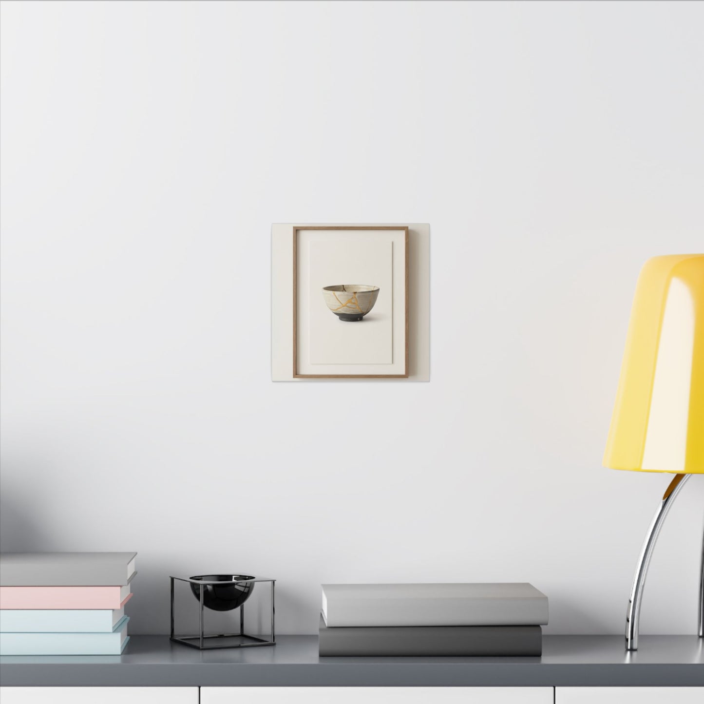 Kintsugi Charcoal Canvas Art