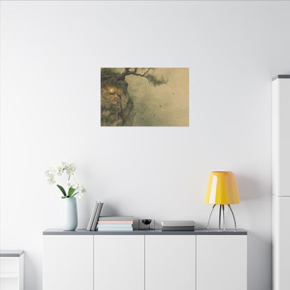 Spring Pine Tree Minimal Line Canvas Art | Earthy Decor