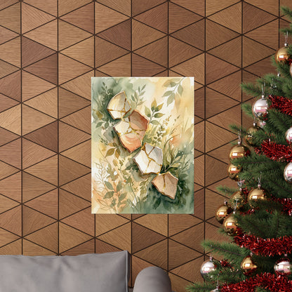 Ma Broken Pottery Wall Art Print - Japandi Watercolor