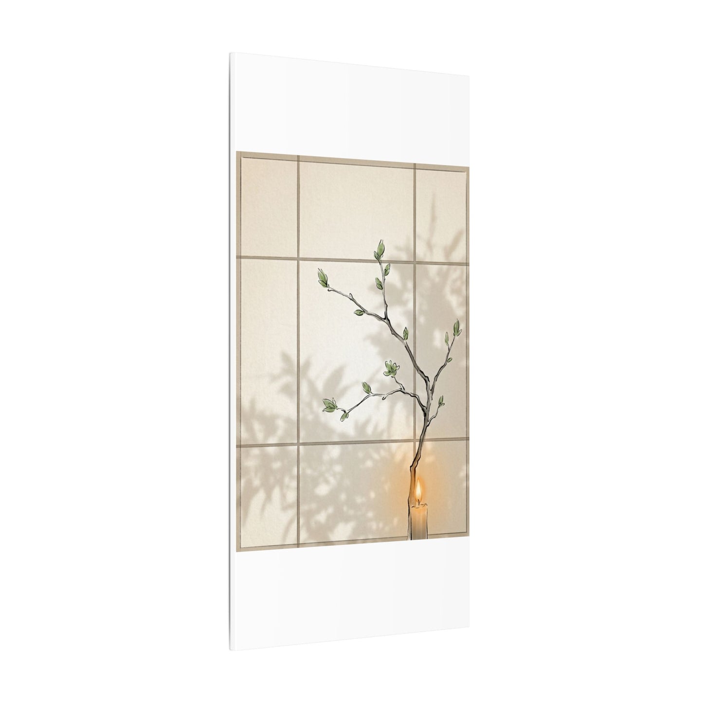 Shoji Screen Spring Canvas Art | Japandi Cozy Design
