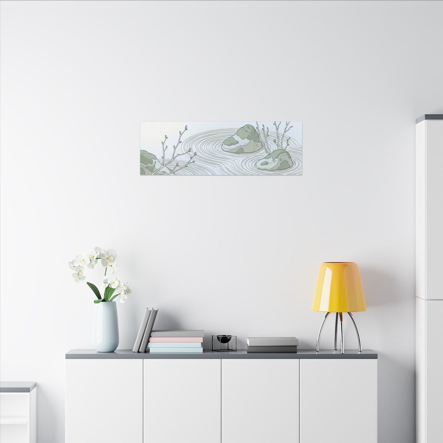 Moonlight Rock Garden Canvas Art - Japandi Ma