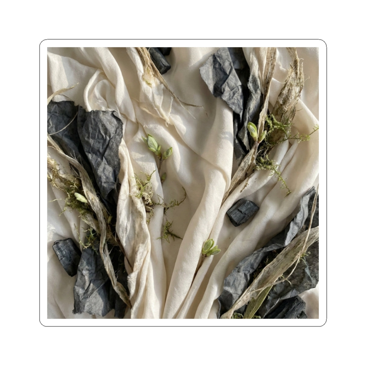 Japandi Silk Drape in Dawn | Texture Sticker