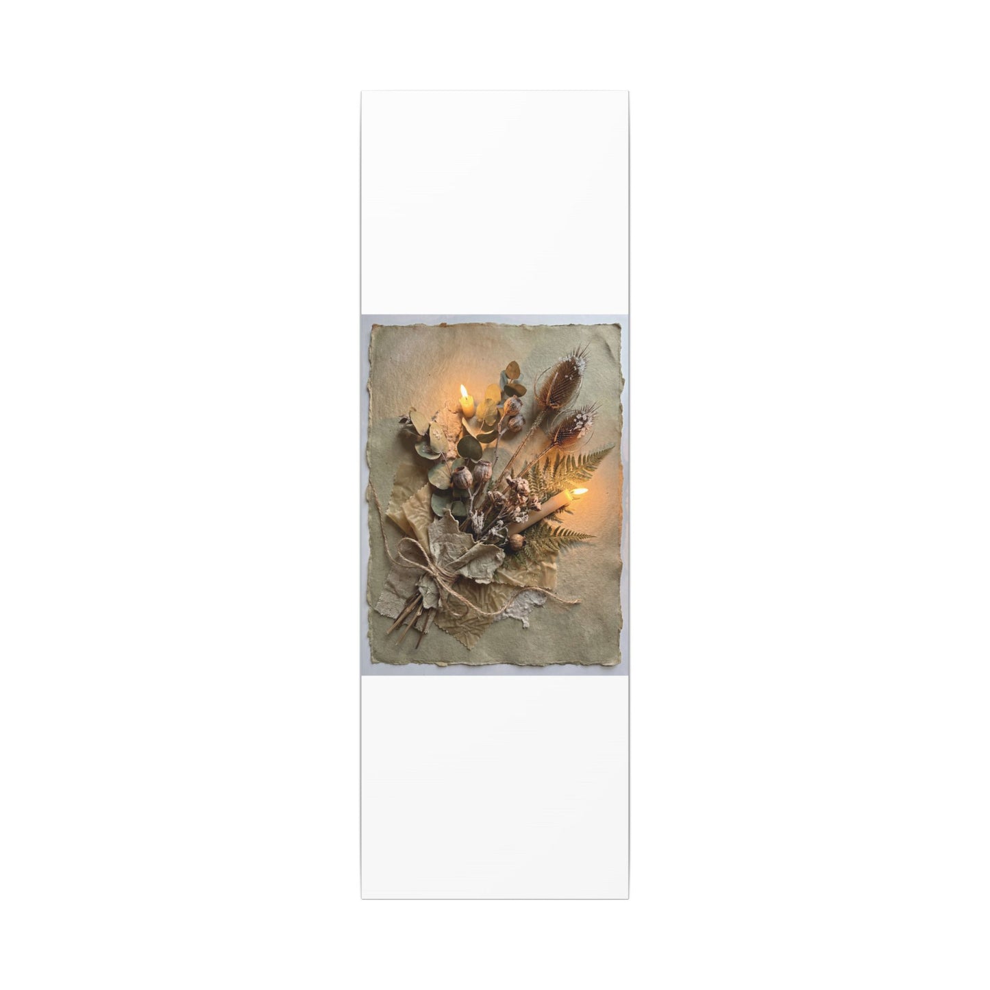 Dried Flowers Texture Canvas Art | Warm Japandi Art