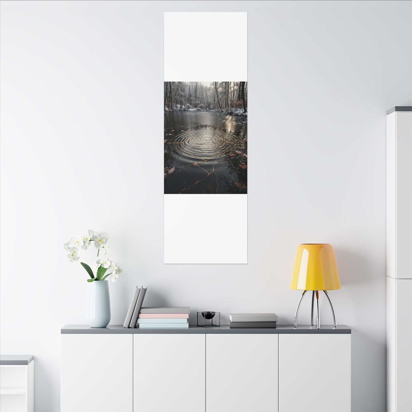 Water Ripple Broken Beauty Canvas Art | Artful Kintsugi Art