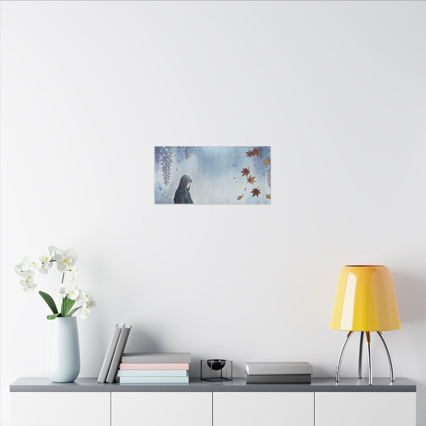Zen Wisteria in Moonlight | Ukiyo E Inspired Canvas Art