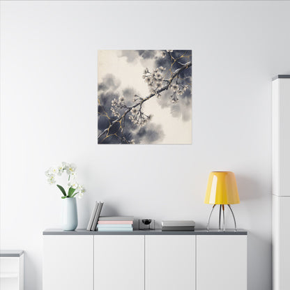 Ma Cherry Blossom Canvas Art - Kintsugi Gold Vein