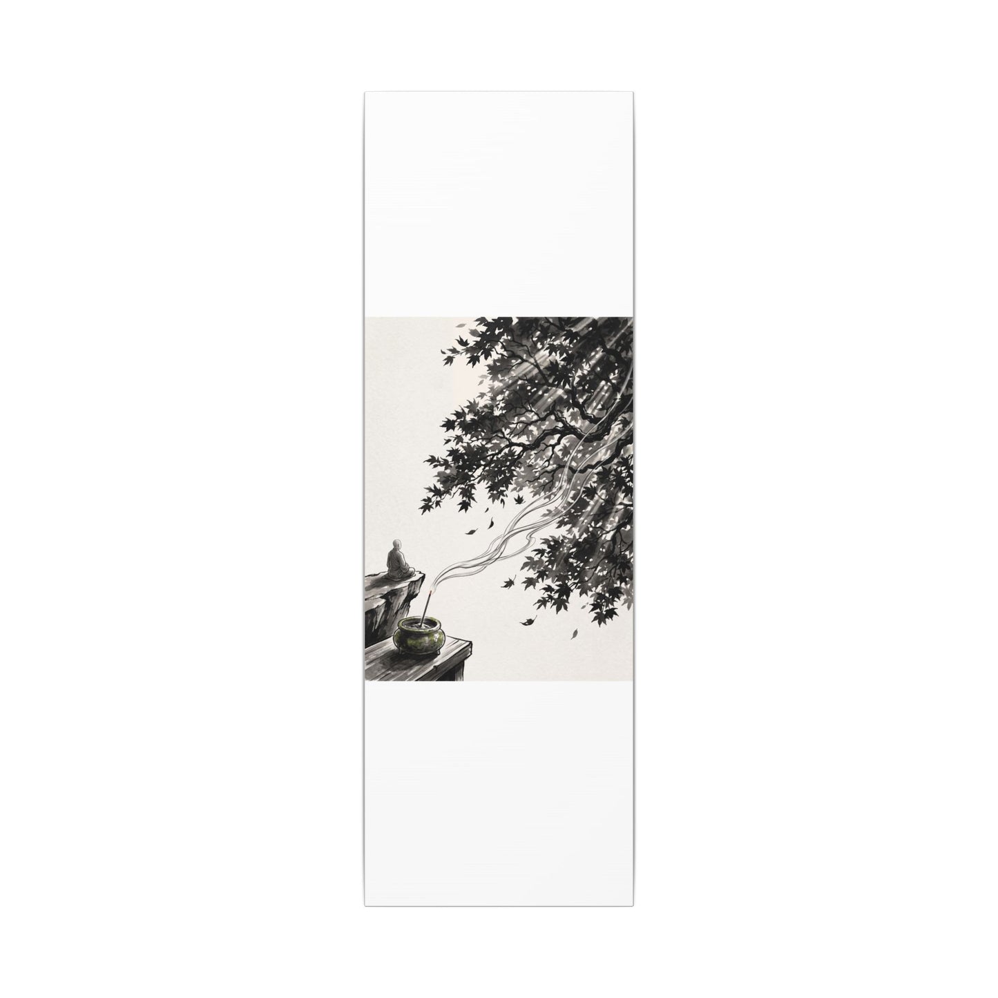 Serene Incense Smoke Canvas Art - Ukiyo E Inspired Zen