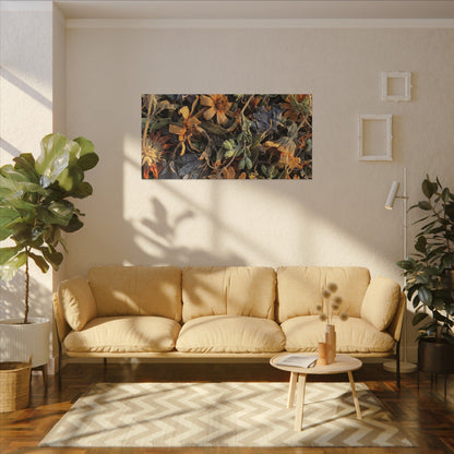 Spring Dried Flowers Japanese Pattern Canvas Art | Warm Decor