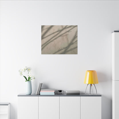 Shadow Play Japanese Pattern Canvas Art | Warm Japandi Art