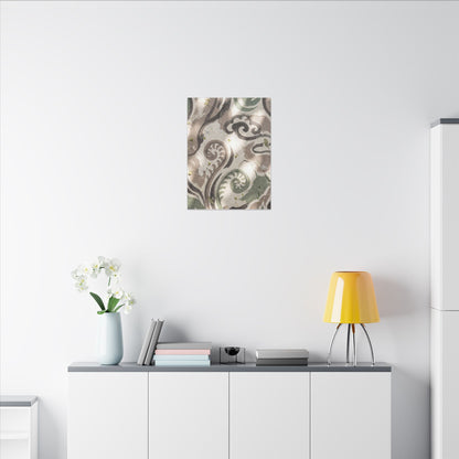 Dappled Ink Brushstroke Canvas Art - Japandi Ma