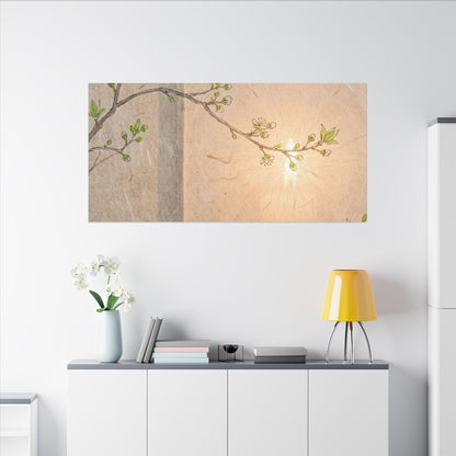 Shoji Screen Canvas Art | Spring Japandi Minimal Line Art