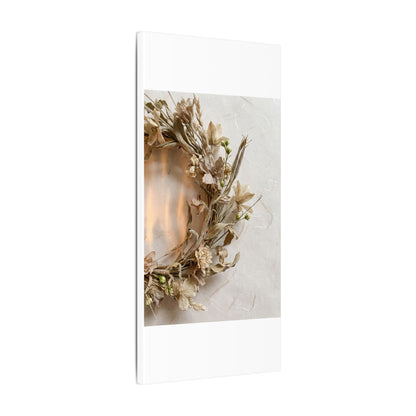 Dried Flowers Japanese Pattern Canvas Art | Neutral Japandi Art